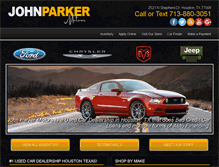 Tablet Screenshot of johnparkermotors.com